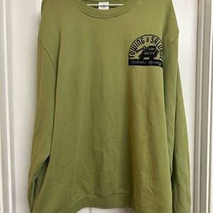 Disney Parks Pixar Cars Tow Mater Olive green sweatshirt XL